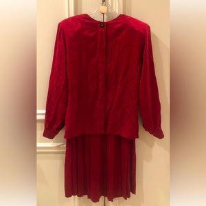 Gloria Sachs Vintage Silk Skirt & Blouse Set Size 6